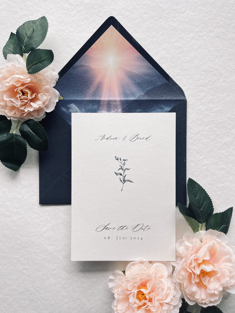 SAVE THE DATE KARTE MIT KUVERT LINER